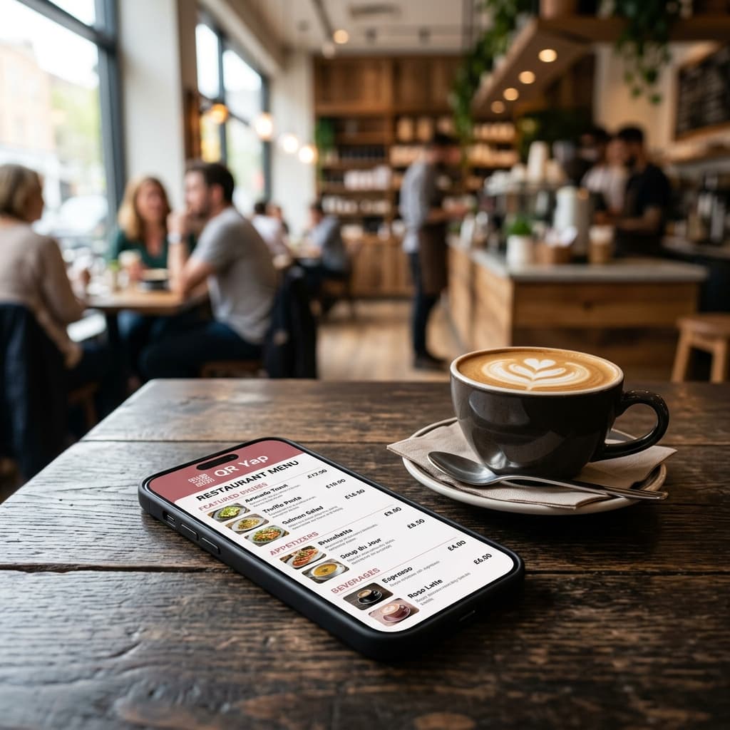 QR Yap dijital menü ekran görüntüsü